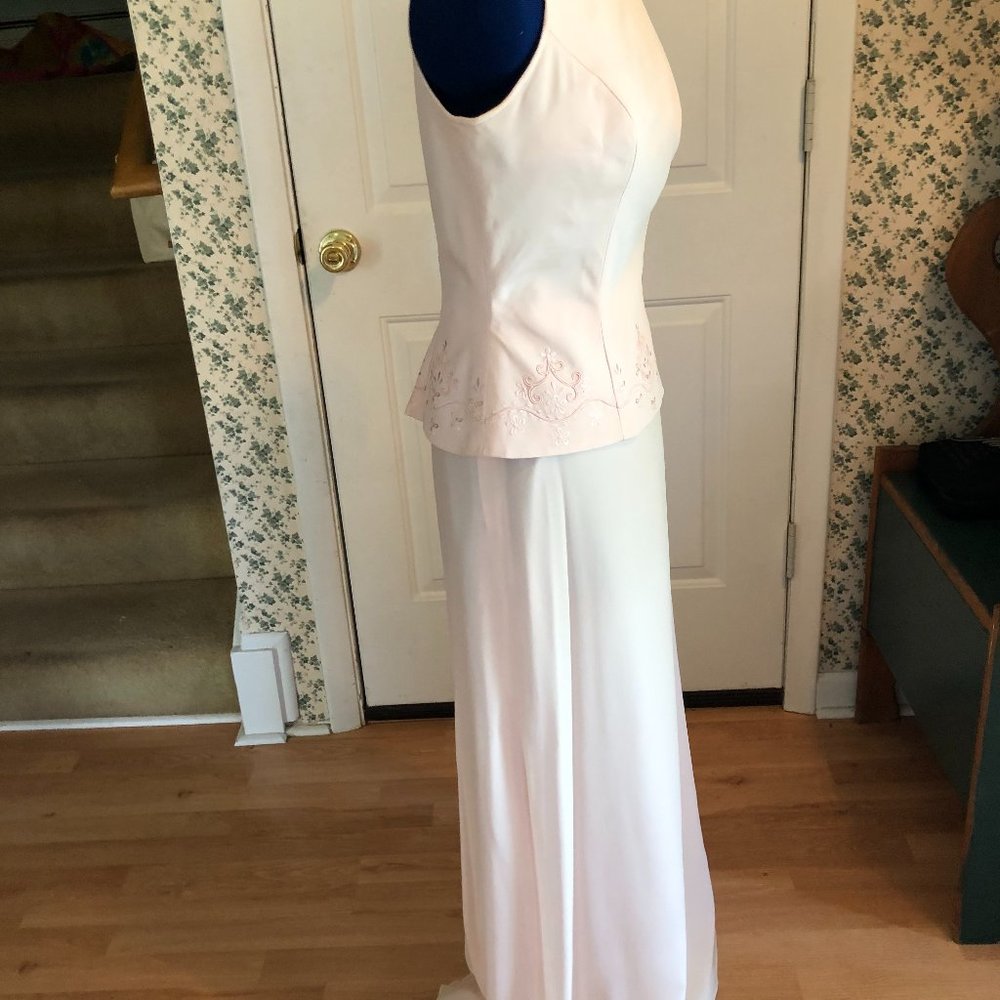 Luxurious Shell Pink 2-Piece Formal Gown